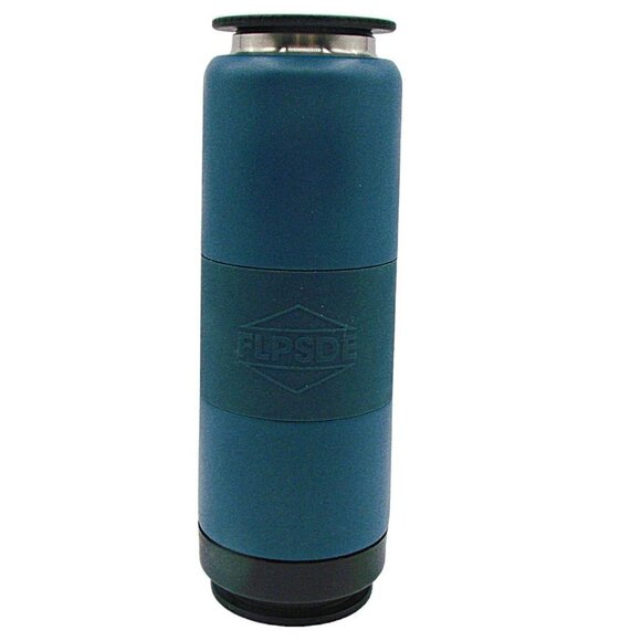 Flpsde Blue Flipside All In One Snack Storage Dual Chamber Water Bottle 27 Oz - Picture 1 of 8